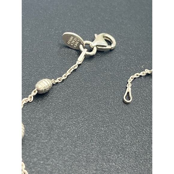 Signed Fine Sterling Silver 950 Large Bracelet or Small Anklet 2.44 grams, 9" - Picture 3 of 11